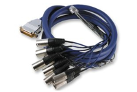 25 Pin D Sub Male to Eight XLR 3 Pin Plug Audio Cable Lead 2m