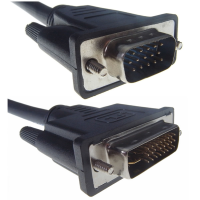 24 + 5 DVI-I Male to VGA Male 15 Pin Video Cable 2m