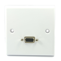VGA SVGA 15 Pin Right Angle Feed Through Wall Face Plate White