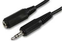 3.5mm Stereo Jack Plug to Socket Extension SINGLE Screened Cable  1m