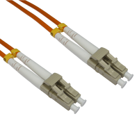 OM2 Orange Fibre Optic  LC LC Duplex MM 50 125 Patch LSZH Cable 2m