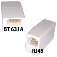 BT Socket 631A to RJ45 6 Pin Socket Phone Line Adapter