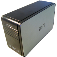 3.5" Dual SATA USB 2.0 External HDD Drive Enclosure RAID 0 & JBOD