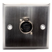 XLR 3 Pin Socket Stainless Steel Faceplate with Release