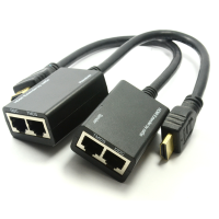 HDMI Extender over Ethernet LAN Cable with Built in HDMI Plugs 30m