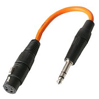 XLR 3 Pin socket to 6.35mm STEREO Jack Audio Adapter Cable 20cm