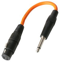 XLR 3 Pin socket to 6.35mm MONO Jack Audio Adapter Cable 20cm