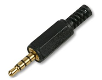 3.5mm 4 Pole Jack Plug Solder Terminal For Audio or Video Cable GOLD