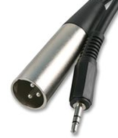 3.5mm Stereo Jack Plug to 3 Pin XLR Plug Audio Cable Lead 6m