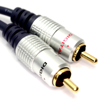 Pure OFC HQ 2 x RCA Phono Plugs to Plugs Stereo Audio Cable Gold 20m