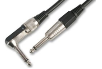 6.35mm Right Angled SHIELDED Guitar Lead 6.35mm Male Audio Cable  1.5m