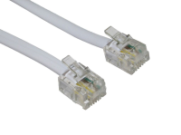 ADSL Broadband Modem Cable RJ11 to RJ11 WHITE   1m Short Lead