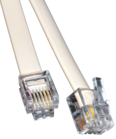 FLAT RJ12 6P6C to RJ12 6P6C Cable Plug to Plug (RJ11 with 6 wire) 2m