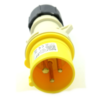 Industrial Site Power Plug 110V 16A Yellow IP44 SplashProof