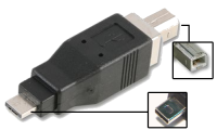 Micro A Male Plug to USB B Printer Male Plug Adapter Converter