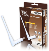 ADDON NWU272Ev2 Wireless High Gain USB Dongle 150Mbps LAN Adapter
