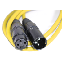 XLR Microphone Lead Balanced Male to Female Audio Cable YELLOW 1.5m