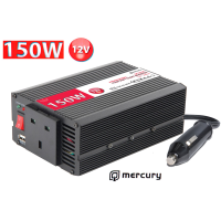 DC to AC Car Power Converter 12V 150W Travel Inverter with USB