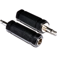 6.35mm Mono Jack Socket to 3.5mm Mono Jack Plug Audio Adapter