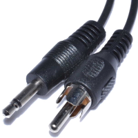 3.5mm MONO Jack Plug to Phono RCA Plug Screened Cable 1.2m