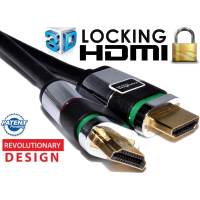 LOCKING HDMI Shielded Cable 3D TV High Speed With Ethernet & ARC  1.5m