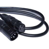 XLR Microphone Lead Balanced Male to Female Audio Cable BLACK 1.5m