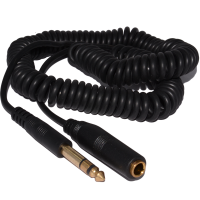COILED 6.35mm Stereo Jack Extension Lead Male Female Audio Cable  5m