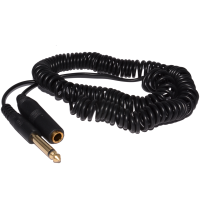 COILED 6.35mm MONO Jack Extension Lead Male to Female Guitar Cable  5m