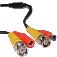 CCTV BNC Plugs & 2.1mm Camera Power Extension RG59 Coax Cable 20m