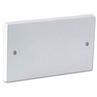 2 Gang Blanking Plate for Double Gang Back Box White Finish + Screws