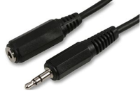 3.5mm Stereo Jack Plug to Socket Extension SINGLE Screened Cable  2m