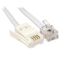 4 Wire BT Plug to RJ11 Crossover Telephone Cable 3m