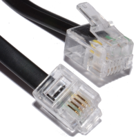 ADSL Broadband Modem Cable RJ11 to RJ11 Black  5m