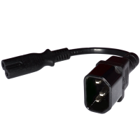 IEC C14 3 pin Plug to Figure of 8 C7 Plug Power Adapter Cable 15cm