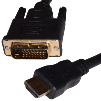 DVI-D 24+1pin Male to HDMI Digital Video Cable Lead with Ferrites 2m