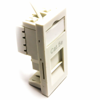 CAT5e Low Profile RJ45 Module Keystone with Name Plate in White