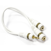 iSound 3.5mm Stereo Jack Y Splitter Splits 1 Output into 2  20cm GOLD