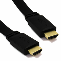 FLAT HDMI High Speed Cable for 3D TV 1.4 Low Profile Lead Gold 2m