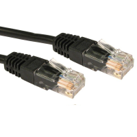 Black Network Ethernet RJ45 Cat-5E UTP PATCH LAN COPPER Cable 25cm