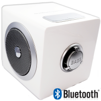 BT-205 CUBE Wireless Bluetooth Rechargeable Speaker Super Bass WHITE