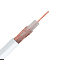 WF100 HD Satellite Coaxial 75Ohm TV Cable Copper/Foam White 100m