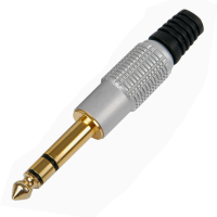 6.35mm Stereo Plug Aluminum Solder Termination for 6mm Audio Cables