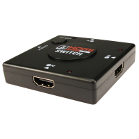 HDMI 3D Mini Switcher 3 Devices to 1 TV Switch Box 3 Way Selector