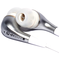 QTX MP3 Mobile Phone iPod & iPhone in Ear Head Phones Silver