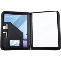 Black Bedford A4 Zipped Conference Folder