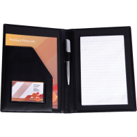 Black Ascot Leather A5 Conference Folder