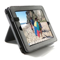 iPad case with stand dual position stand.