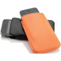 Black Hampton Leather Smart Phone Slip Case