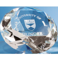 8cm Optical Crystal Clear Diamond Paperweight