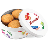 Treat Tin filled with Walkers shortbread biscuits